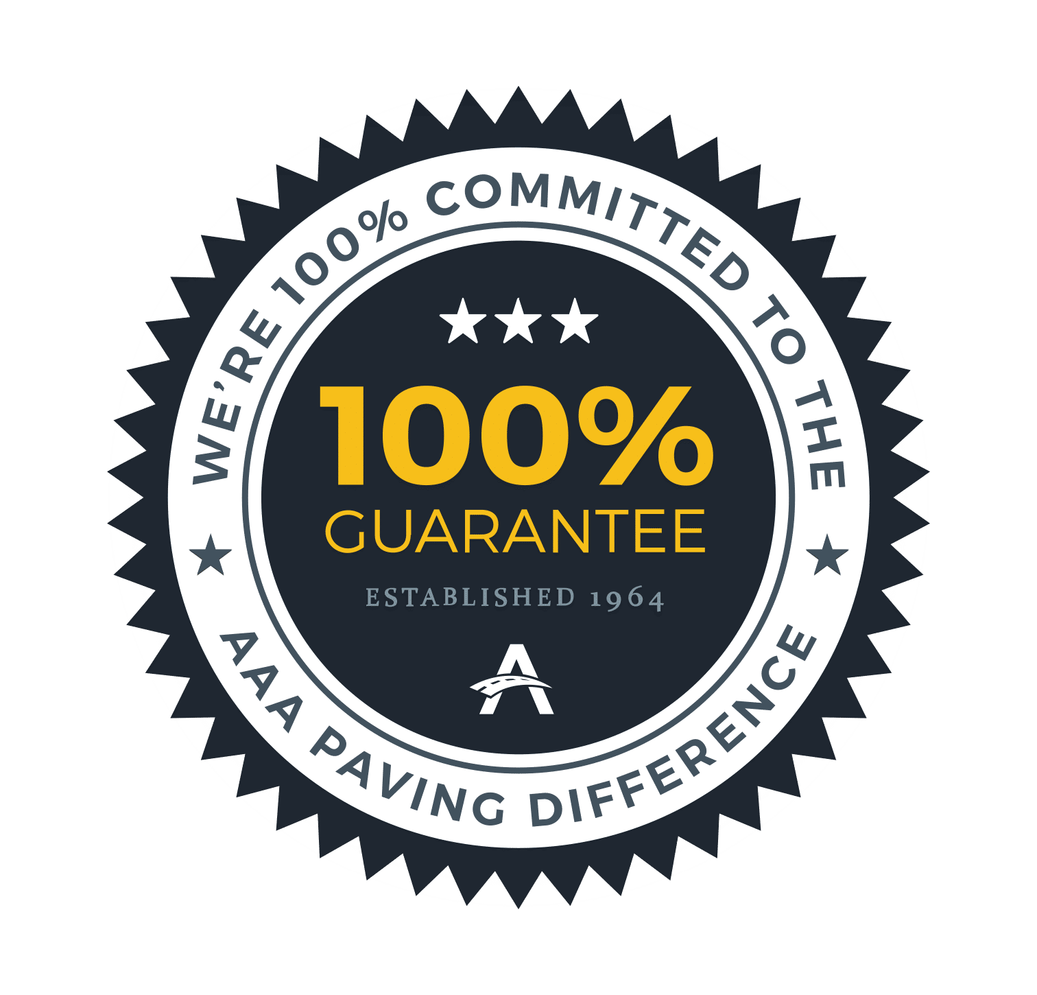 AAA Paving 2 We are 100% committed guarantee | AAA Paving Established 1964